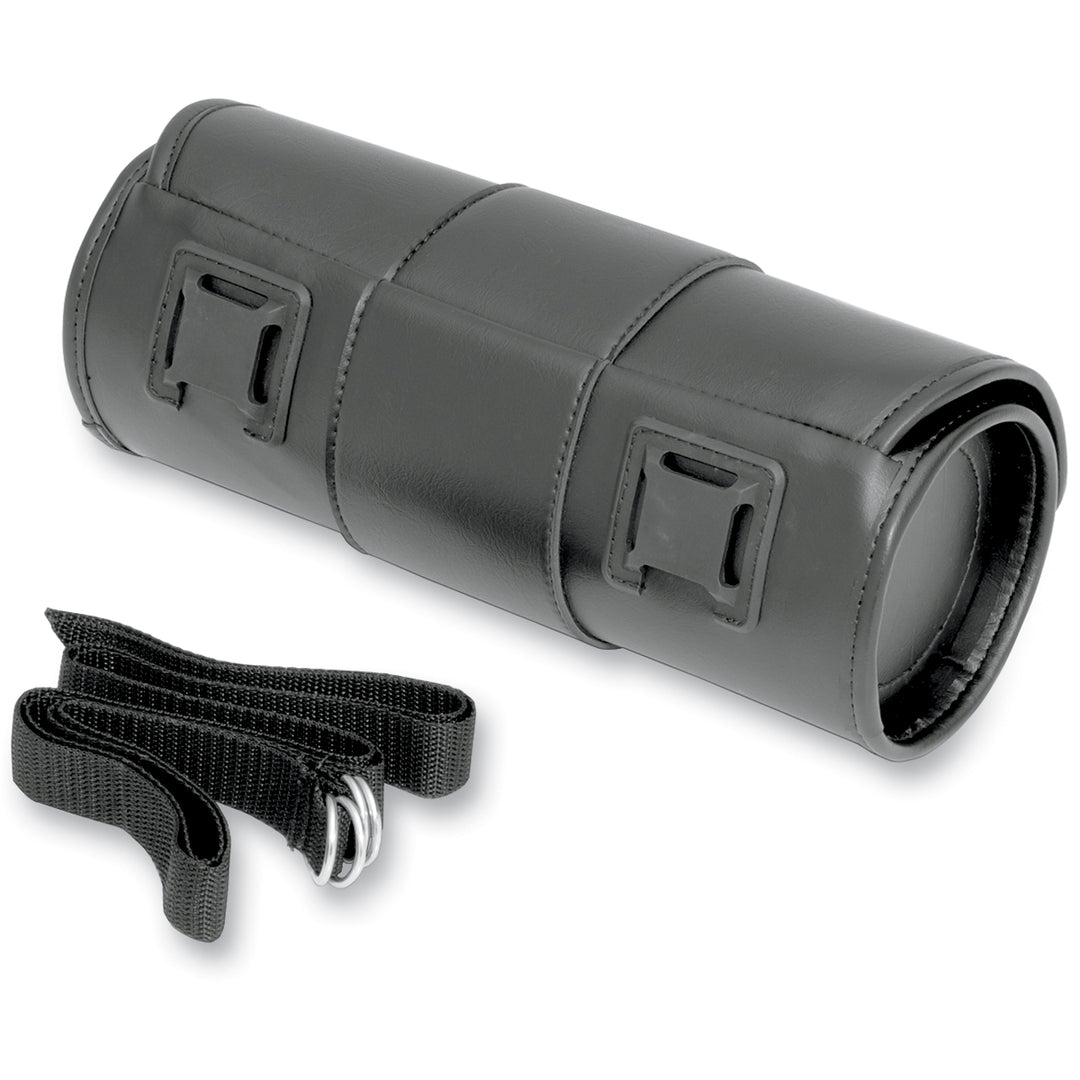 SADDLEMEN Cruis'n Deluxe Tool Bag - Rear Side View with Extra Strap Displayed