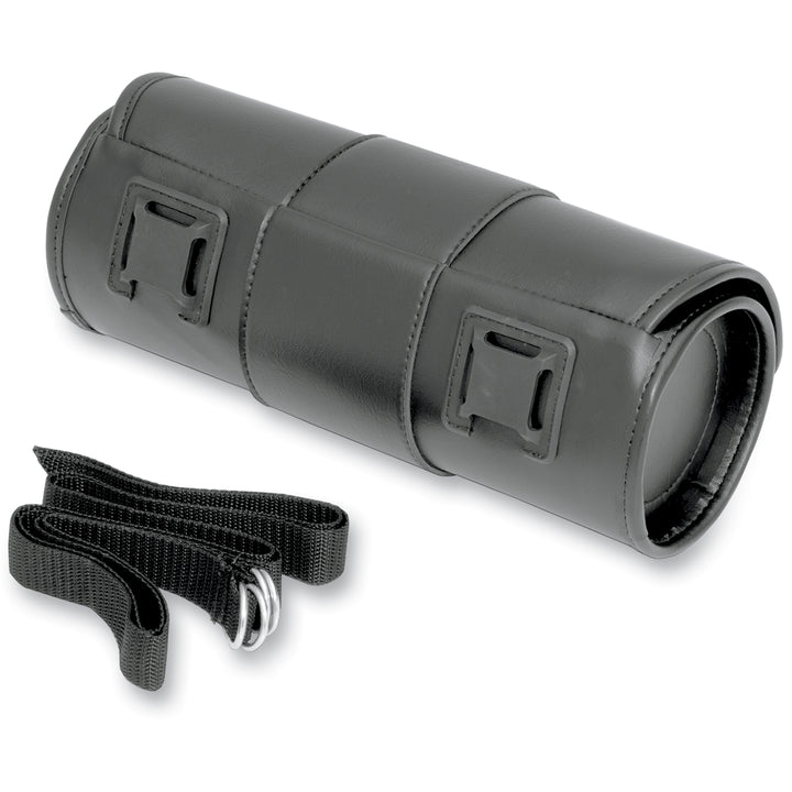 SADDLEMEN Cruis'n Deluxe Tool Bag - Rear Side View with Extra Strap Displayed