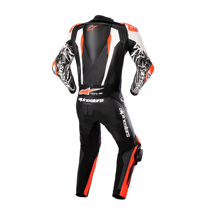 Alpinestars Racing Absolute v2 Leather Suit Black/White/Red - Rear View