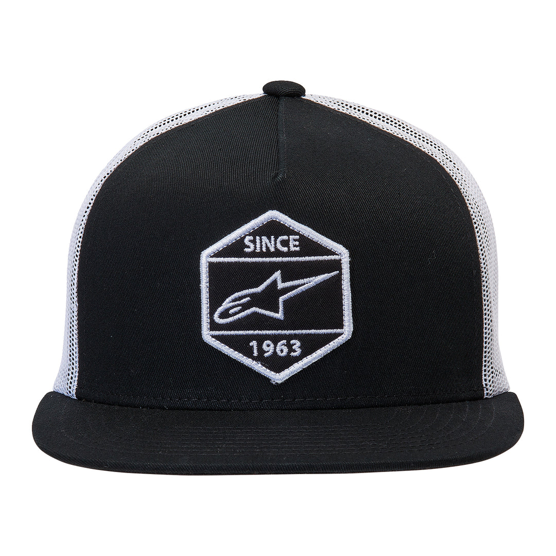 Alpinestars Bolt Trucker Hat Black/White - Front View