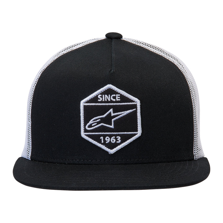 Alpinestars Bolt Trucker Hat Black/White - Front View