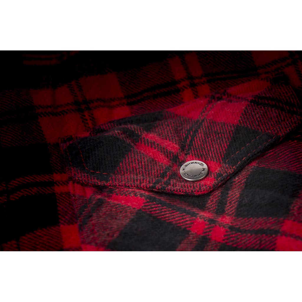 Highway 21 Marksman Flannel Black/Red - Close-Up of Chest Pocket