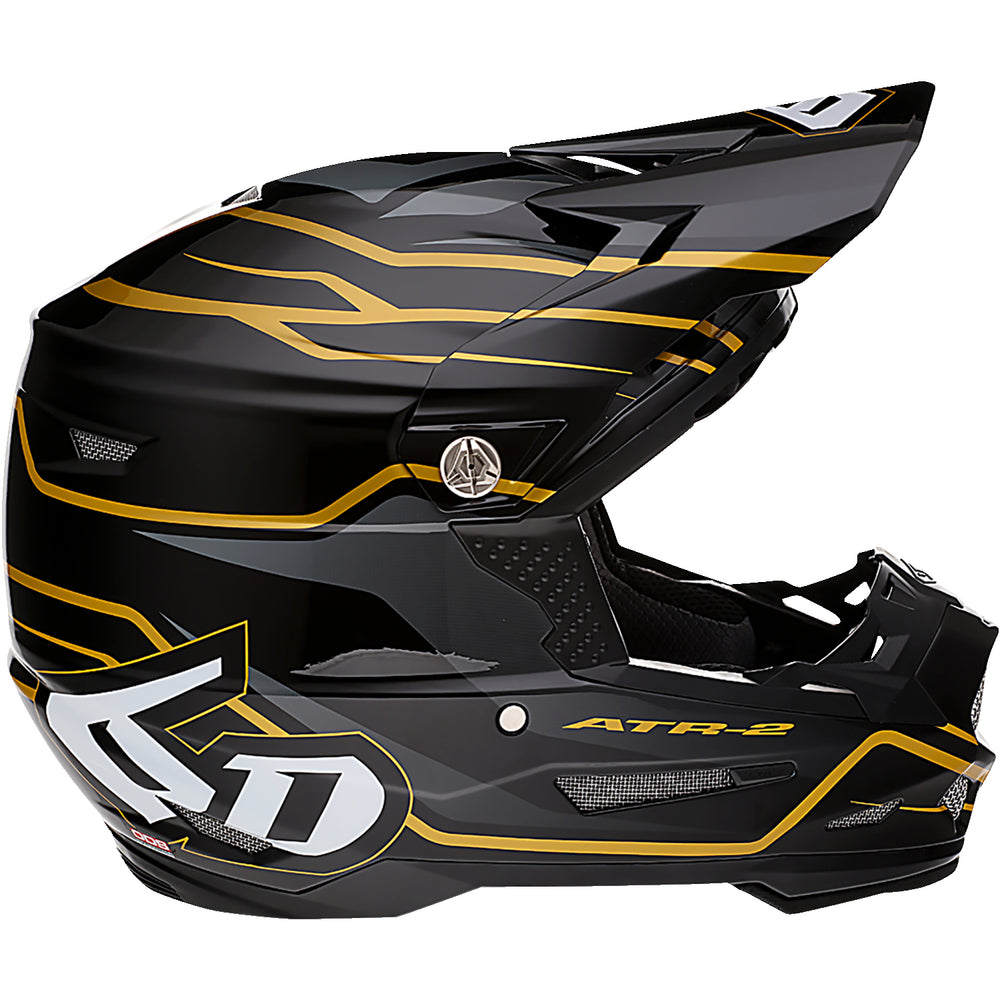6D Helmets ATR-2 Phase Helmet Black/Gold - Right Side View
