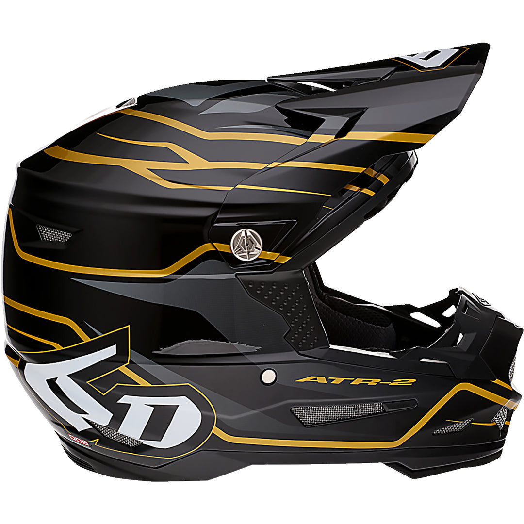 6D Helmets ATR-2 Phase Helmet Black/Gold - Right Side View