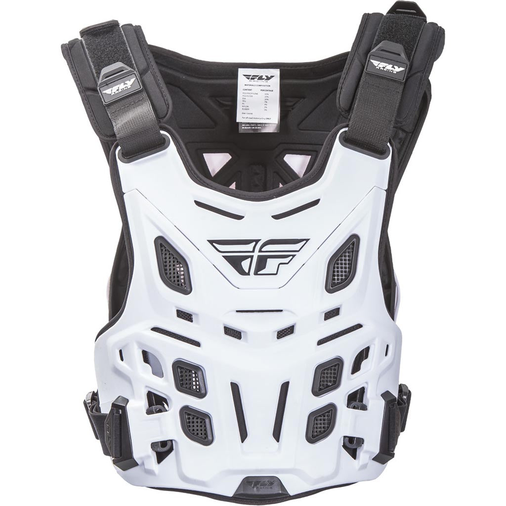 Fly Racing Revel Race Roost Guard White - Front View