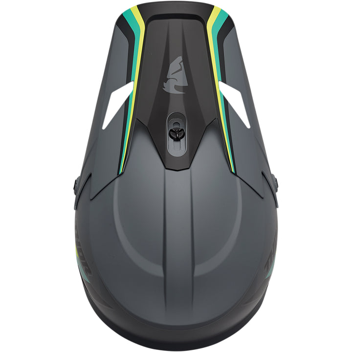 THOR Sector Runner MIPS® Helmet Gray/Teal - Top Down View
