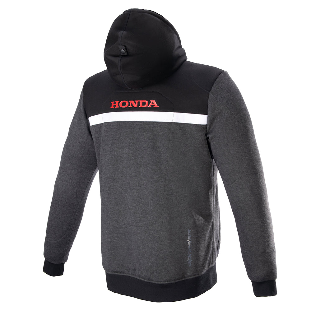 Alpinestars Honda Chrome Street Hoodie Black/Gray/Red - Rear View