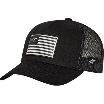 Alpinestars Flag Hat Black/Black - Front Side View