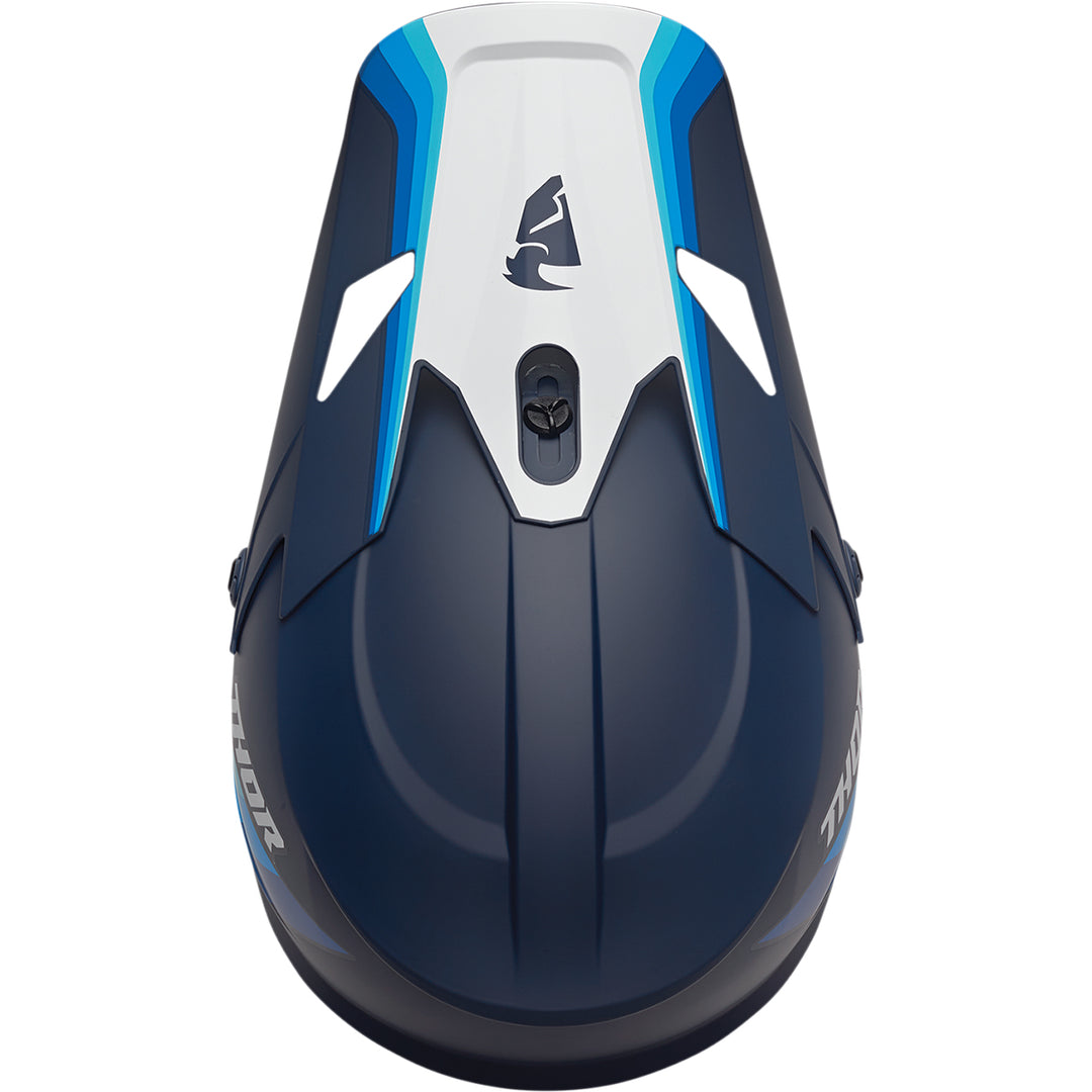 THOR Sector Runner MIPS® Helmet Navy/White - Top Down View