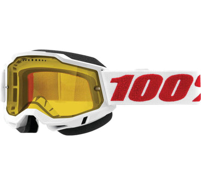 100% Accuri 2 Snow Goggles - Yellow Dual Pane Vented Lens