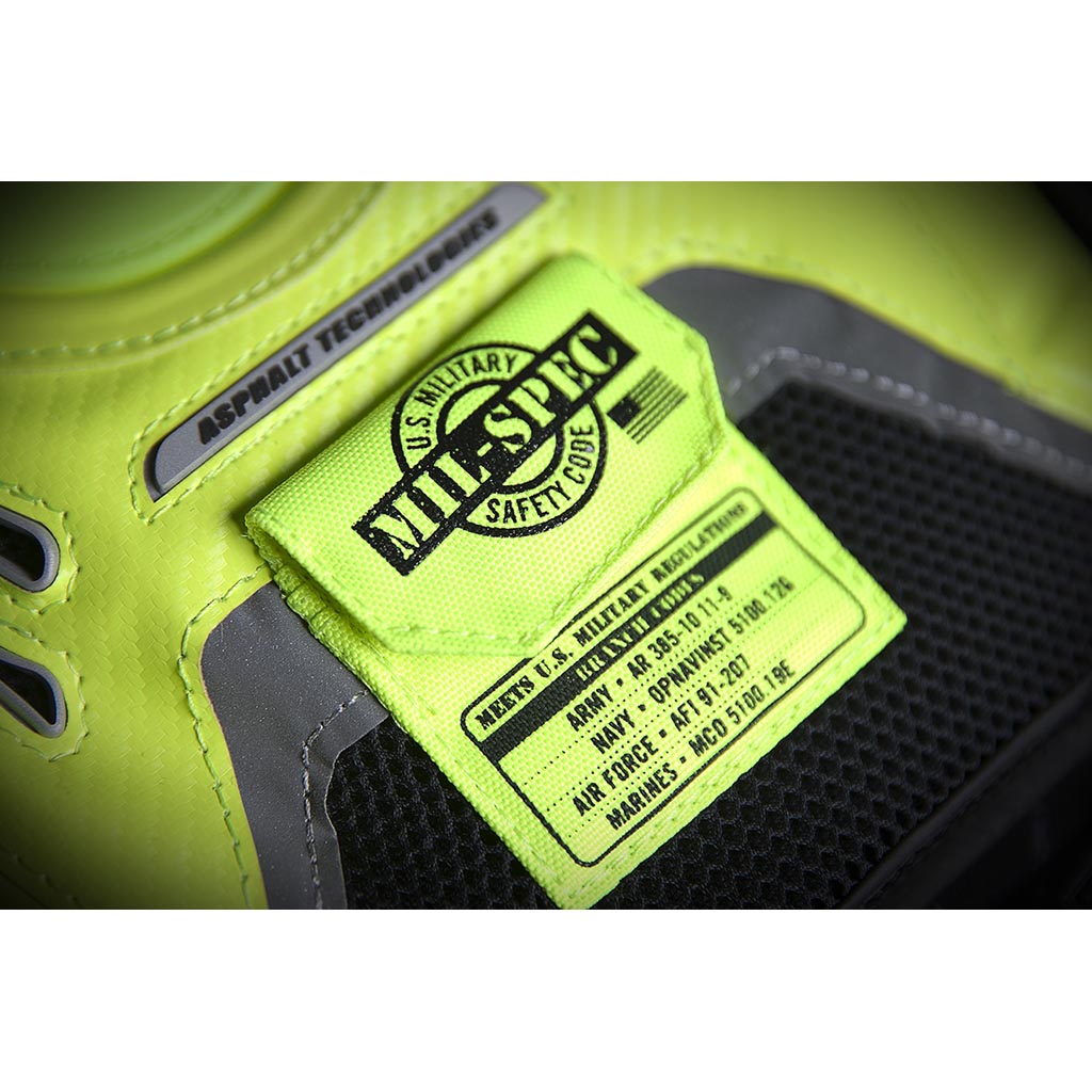 ICON Stryker Vest Yel - Close-Up of "Mil-Spec" Pocket Under Chest Plate