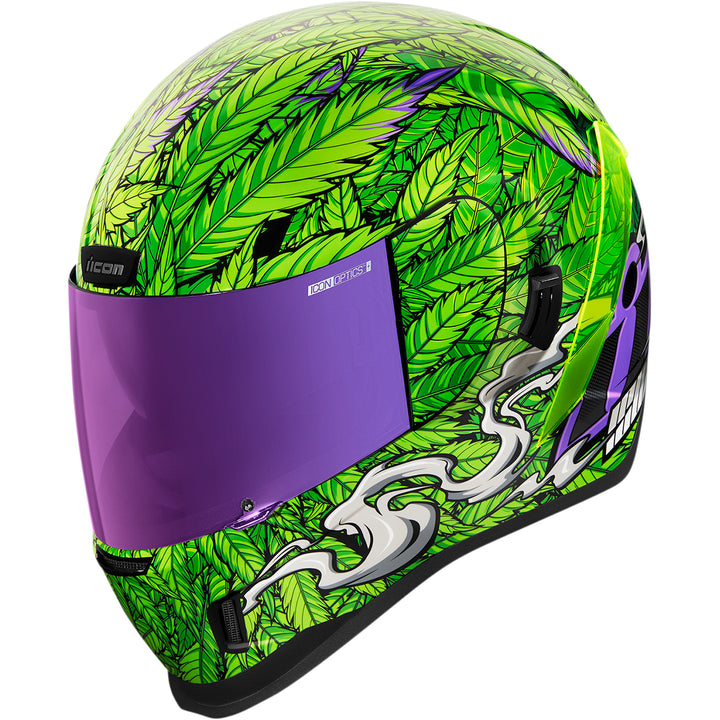 ICON Airform™ Ritemind Glow™ Helmet Green - Front Left Side View