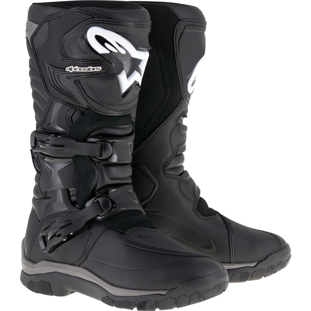 Alpinestars Corozal Adventure Drystar Boots Black - Front Side View of Pair
