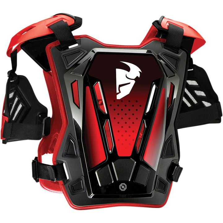 THOR Guardian Roost Deflector Red/White - Rear View