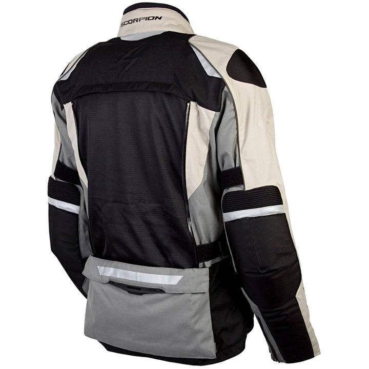 SCORPION EXO Yosemite XDR Jacket Sand - Rear Side View with Back Mesh Panel Open