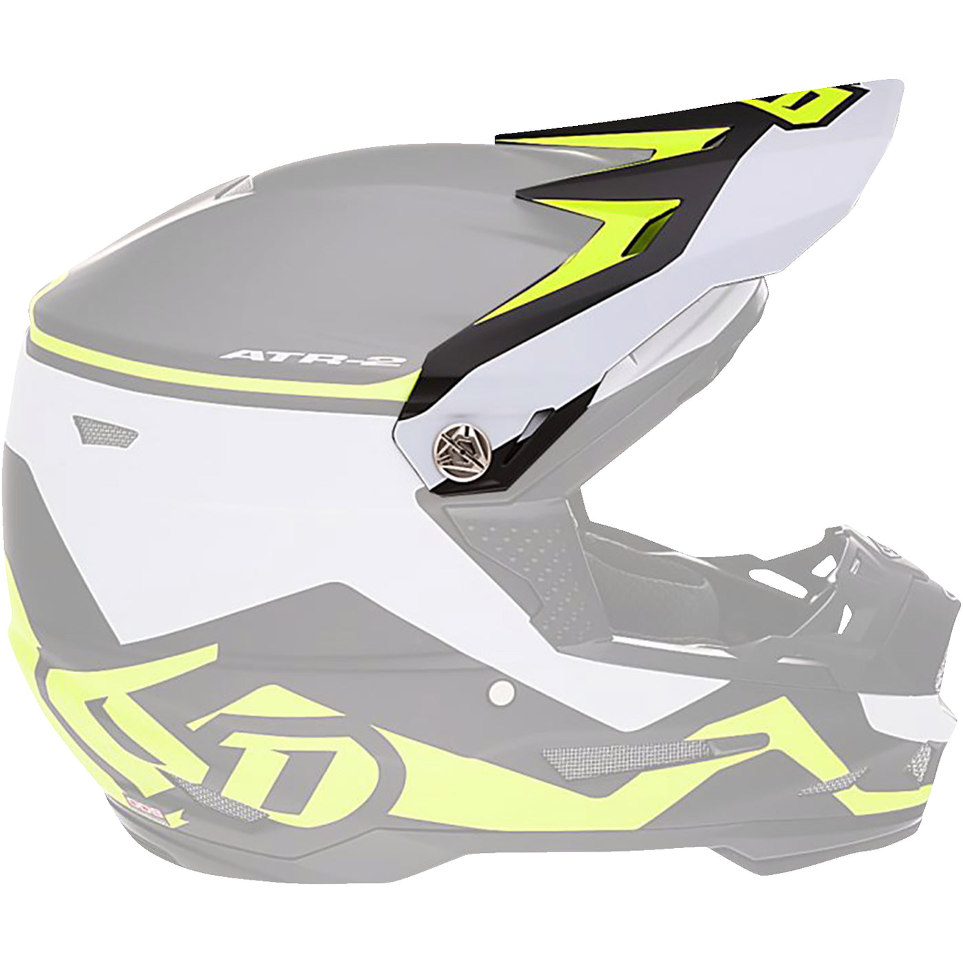 6D Helmets ATR-2 Helmet Visor Drive/Neon Yellow - Side View