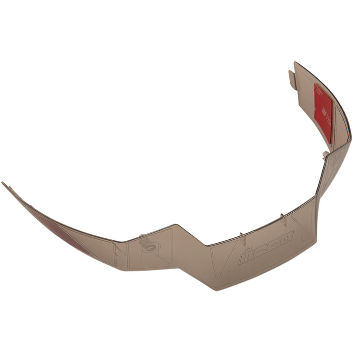 ICON Airflite™ Helmet Rear Spoiler RST Silver - Angled Top View