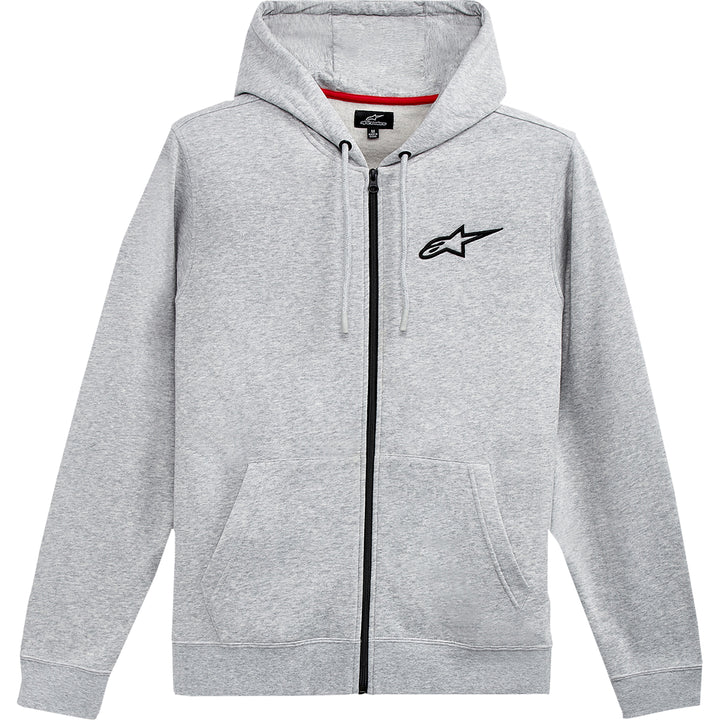Alpinestars Ageless Zip Hoodie Heather Gray/Black - Front View