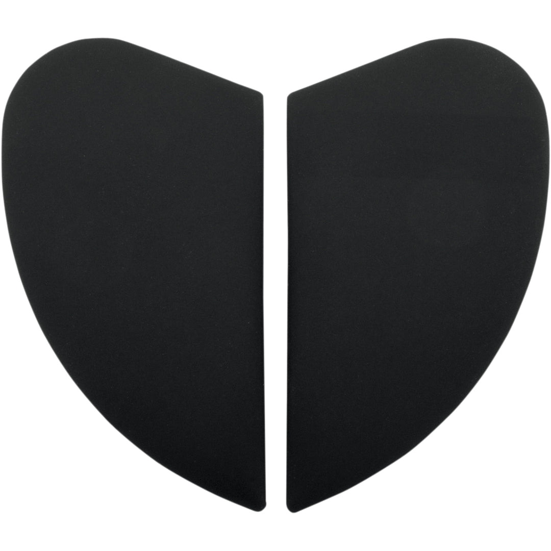 ICON Airmada/Airframe Pro/Airform™ Helmet Side Plates Rubatone Black - Side View of Pair