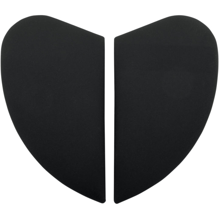 ICON Airmada/Airframe Pro/Airform™ Helmet Side Plates Rubatone Black - Side View of Pair