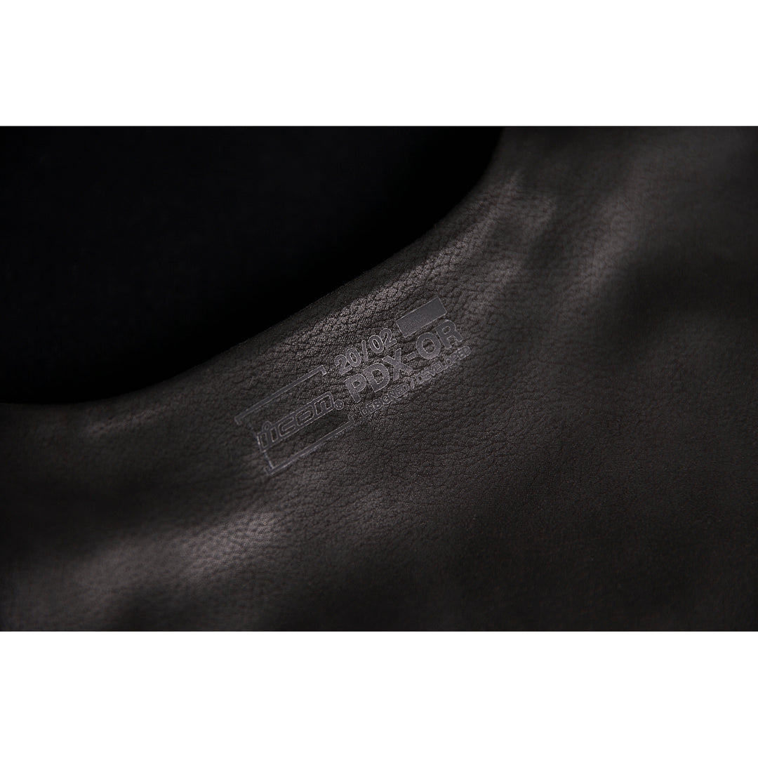 ICON Backlot Vest Black - Close-Up of Label