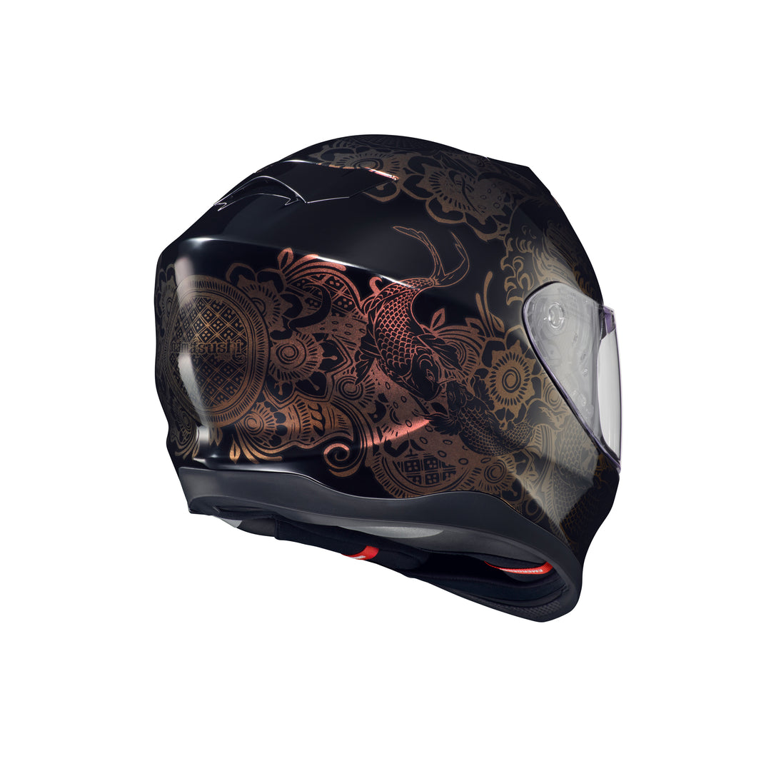 SCORPION EXO EXO-T520 Nama-Sushi Helmet Black/Chameleon - Rear Side View