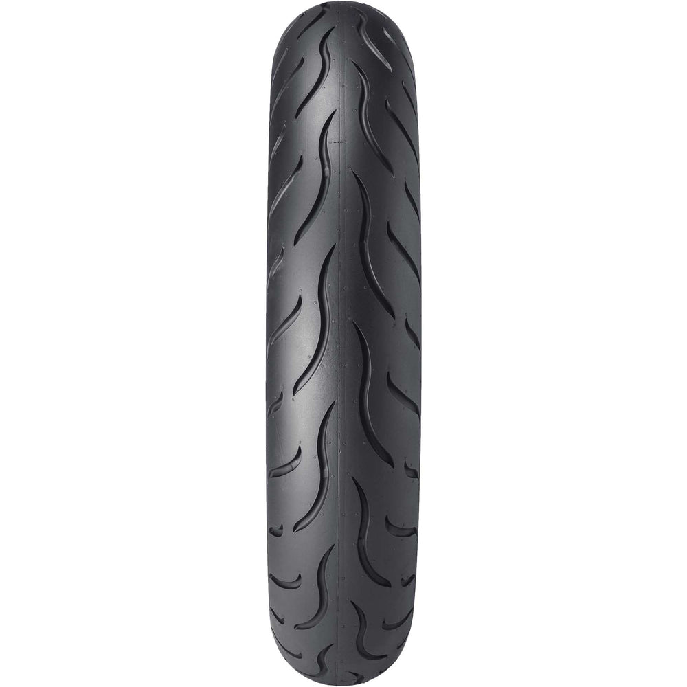 Dunlop D207/208ZR Tire Front - Straight-On View of Treads