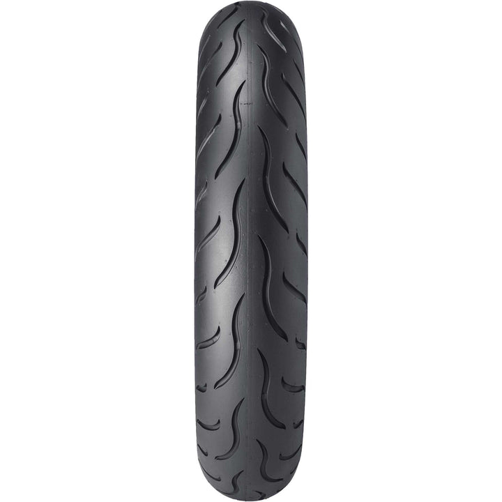 Dunlop D207/208ZR Tire Front - Straight-On View of Treads
