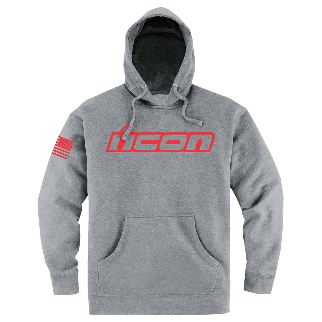 ICON Clasicon™ Hoodie Heather Gray - Front View