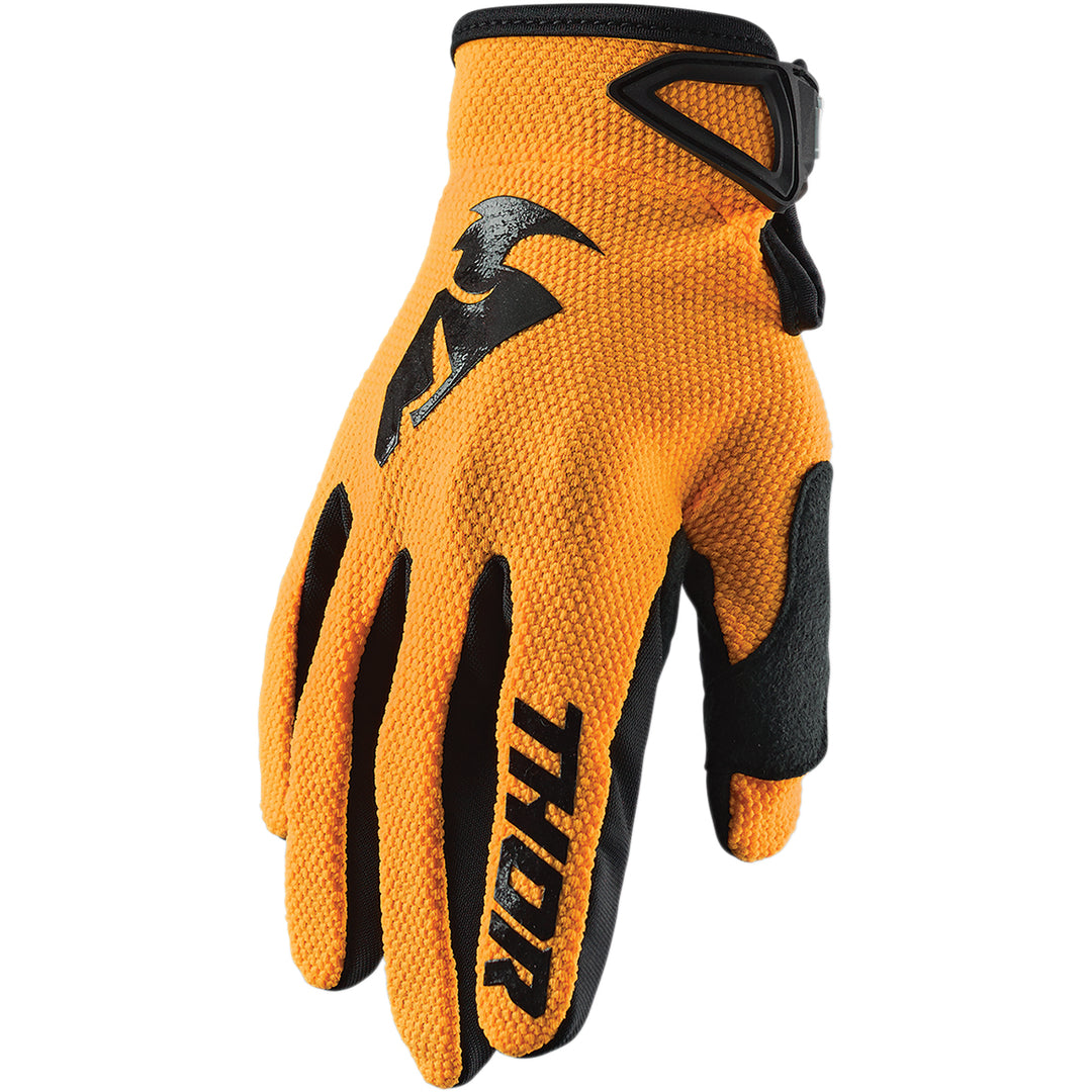 THOR Sector Gloves Orange - Back of Hand View