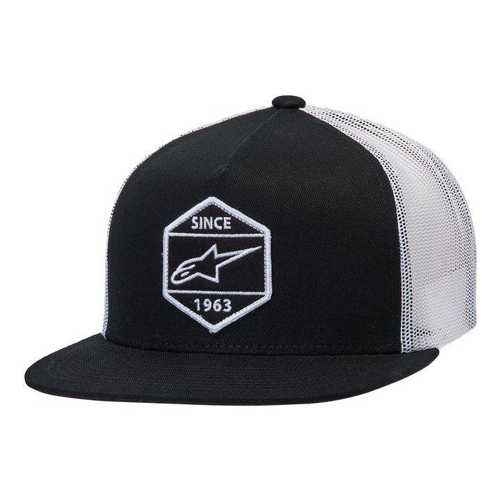 Alpinestars Bolt Trucker Hat Black/White - Front Side View