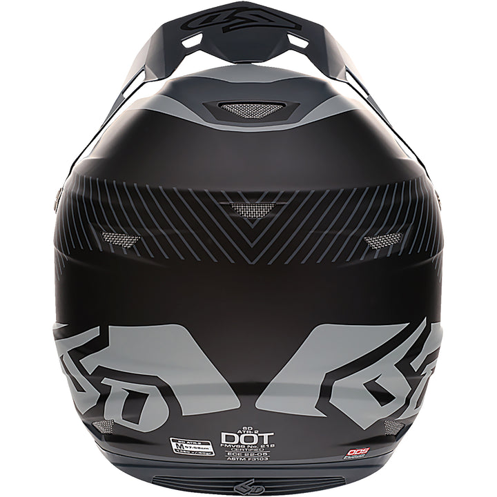 6D Helmets ATR-2 Fusion Helmet Black - Rear View