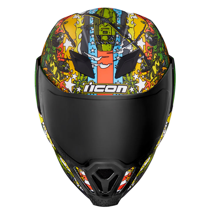 ICON Airflite™ GP23 Helmet Green - Front Top View