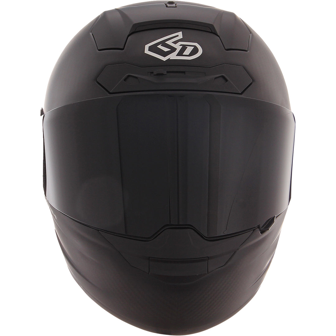 6D Helmets ATS-1R Solid Helmet Matte Black - Front View