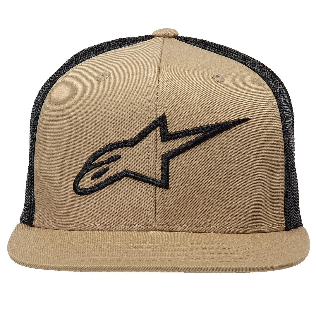 Alpinestars Corp Trucker Hat Sand/Black - Front View