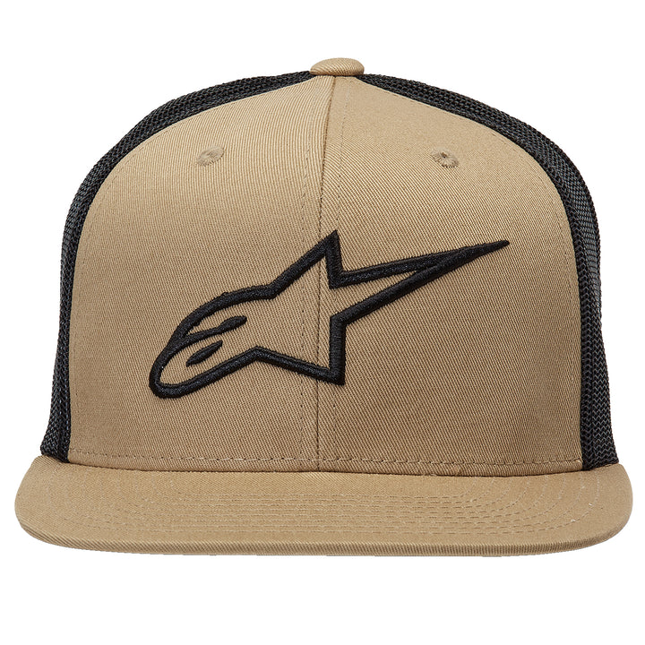 Alpinestars Corp Trucker Hat Sand/Black - Front View