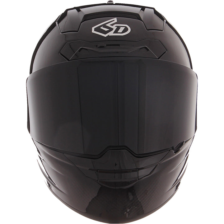 6D Helmets ATS-1R Solid Helmet Gloss Black - Front View