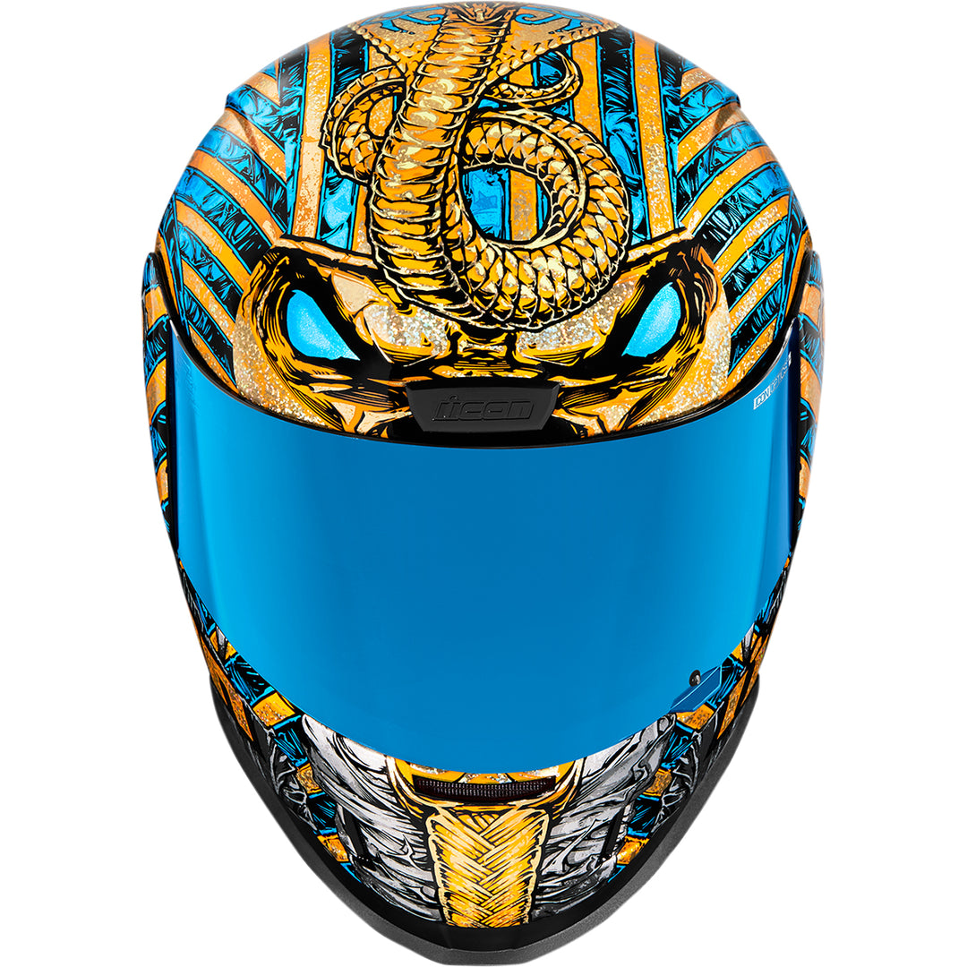 ICON Airform™ Pharaoh Helmet Gold - Front Top View