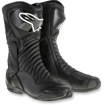 Alpinestars SMX-6 v2 Boots Black - Front Side View of Pair