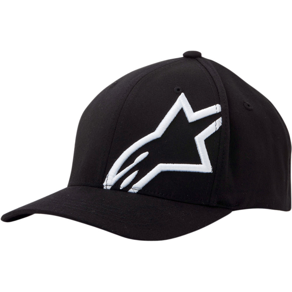 Alpinestars Corp Shift 2 Curved Brim Hat Black/White - Front Side View