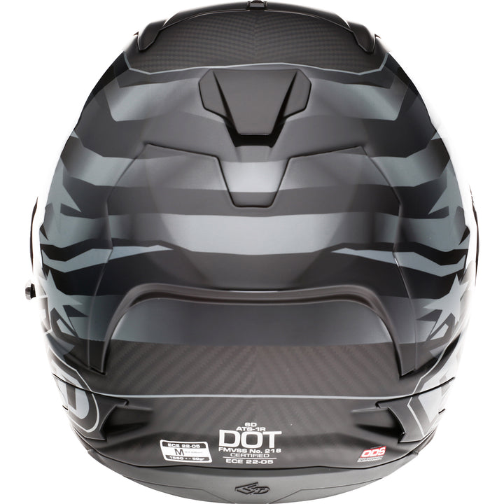 6D Helmets ATS-1R Patriot Helmet Black - Rear View
