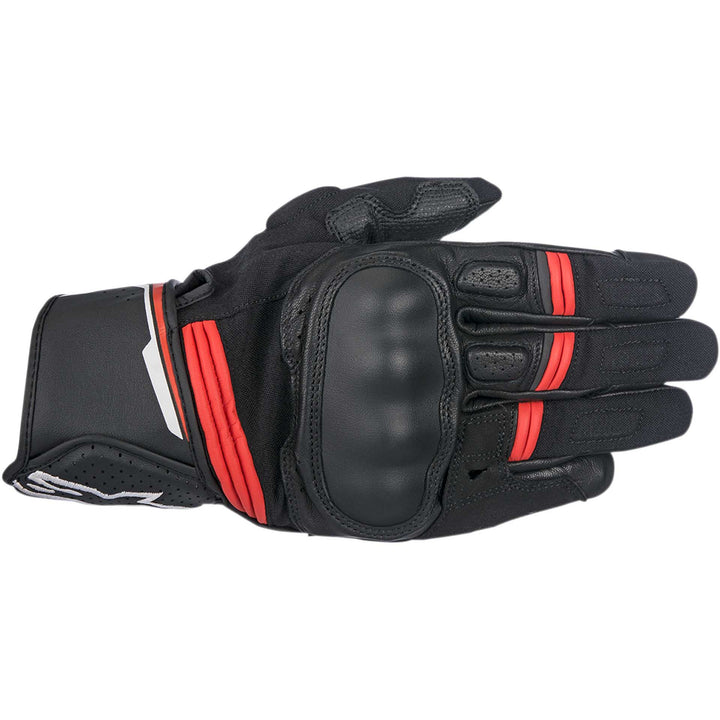 Alpinestars Booster Gloves Black/Red - Back of Hand View