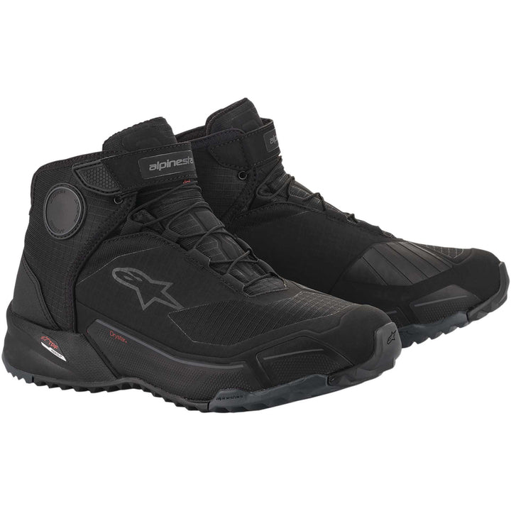 Alpinestars CR-X DRYSTAR® Riding Shoes Black - Front Side View of Pair