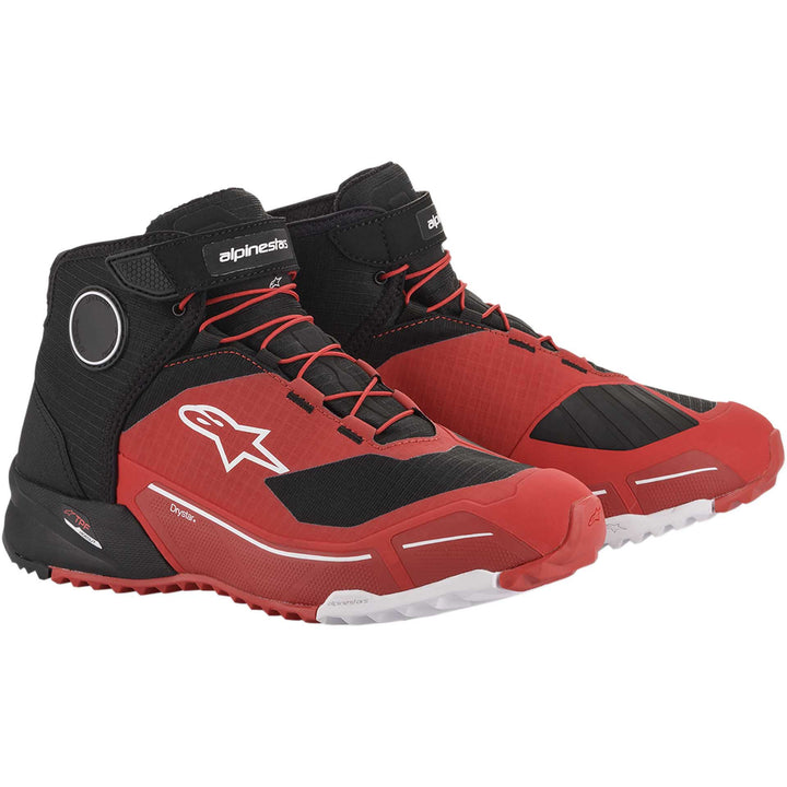 Alpinestars CR-X DRYSTAR® Riding Shoes Black/Red - Front Side View of Pair