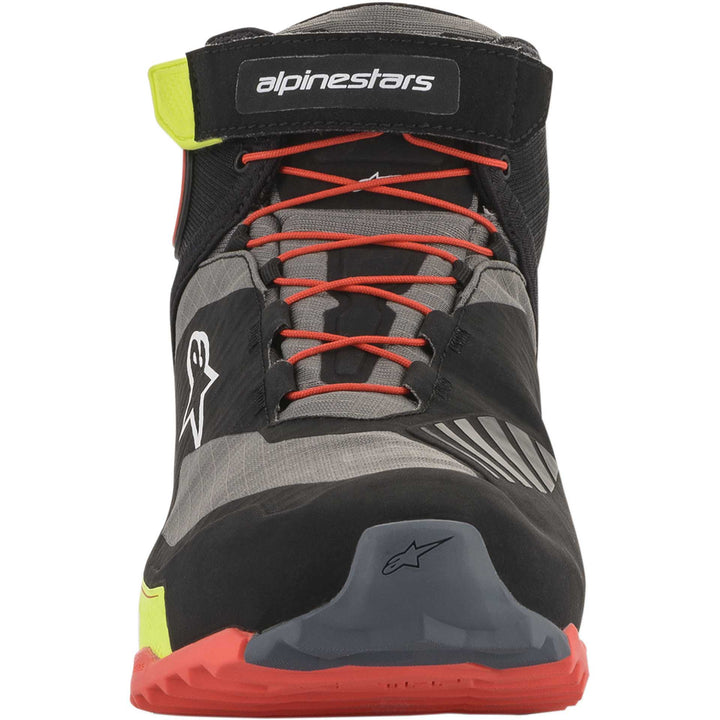 Alpinestars CR-X DRYSTAR® Riding Shoes Black/Red/Yellow Fluorescent - Front View
