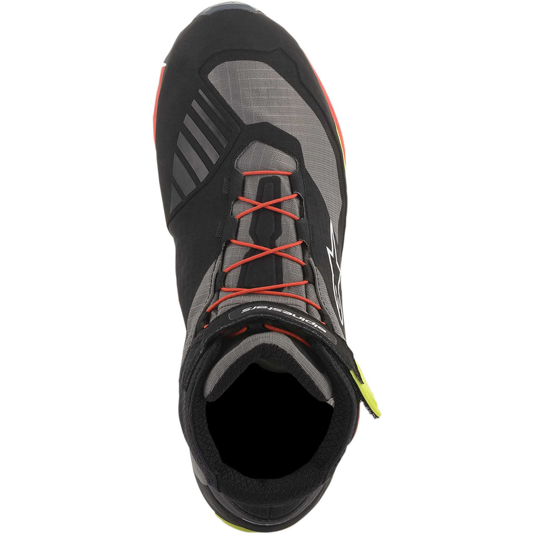 Alpinestars CR-X DRYSTAR® Riding Shoes Black/Red/Yellow Fluorescent - Top Down View