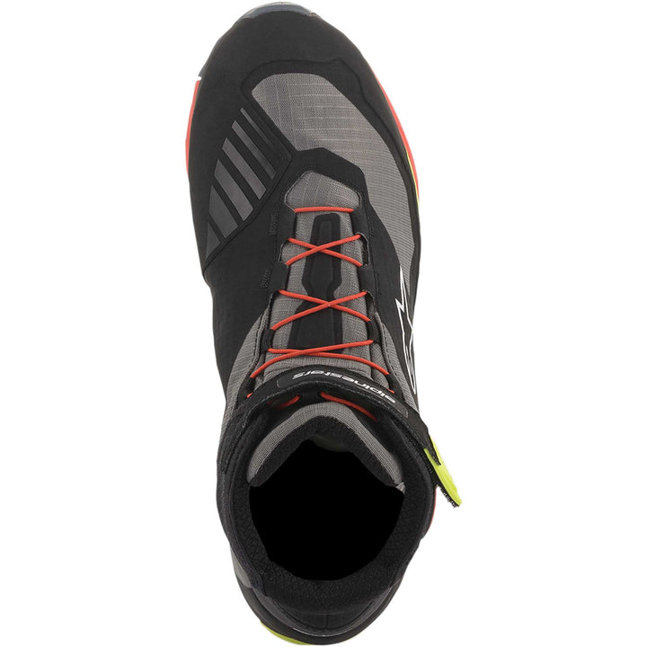 Alpinestars CR-X DRYSTAR® Riding Shoes Black/Red/Yellow Fluorescent - Top Down View