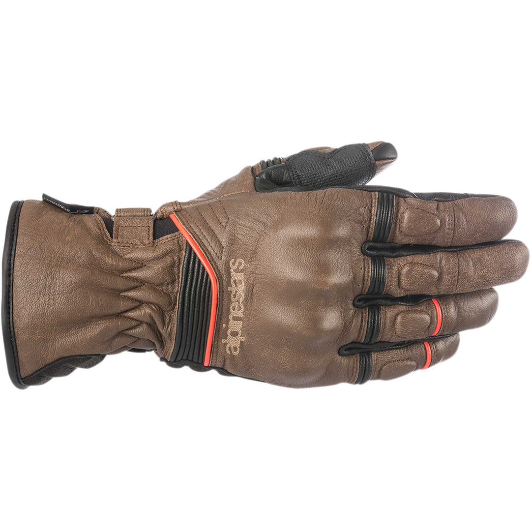 Alpinestars Café Divine Drystar® Leather Gloves Brown/Black - Back of Hand View