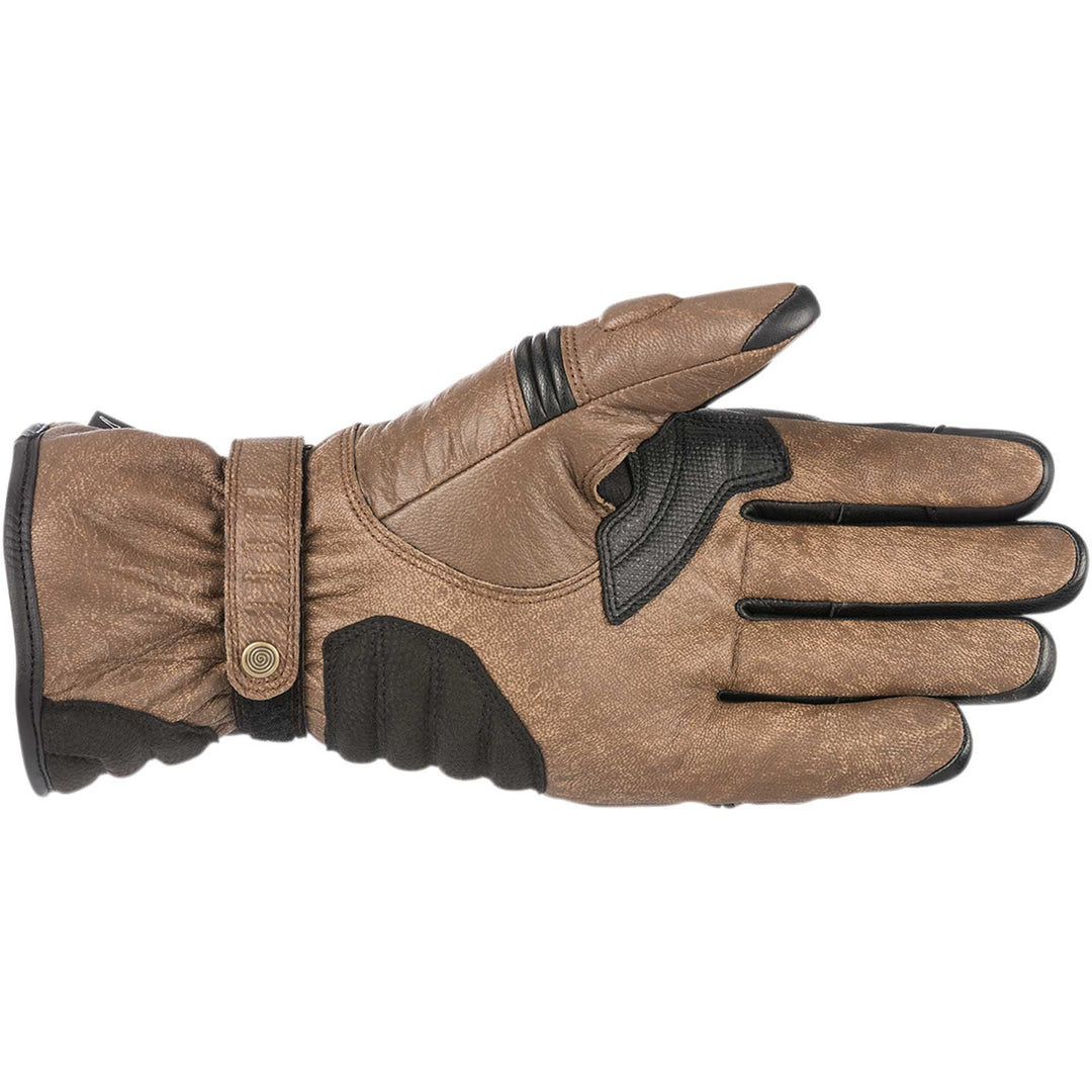 Alpinestars Café Divine Drystar® Leather Gloves Brown/Black - Palm View