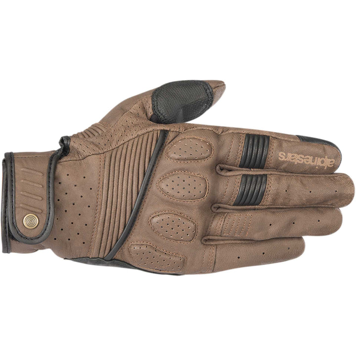 Alpinestars Crazy Eight Gloves Brown/Black - Back of Hand View